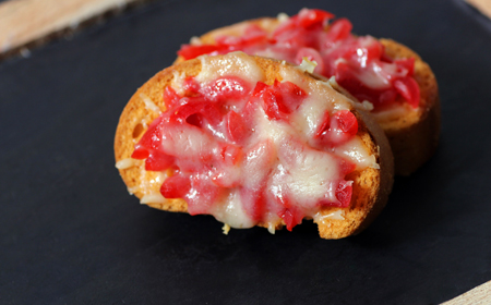 Sweet French Cherry Toast with Honey & Cheese