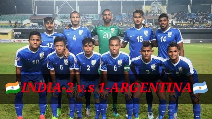 অনূর্ধ্ব-২০ ফুটবল প্রতিযোগিতায় আর্জেন্টিনাকে হারালো ভারত