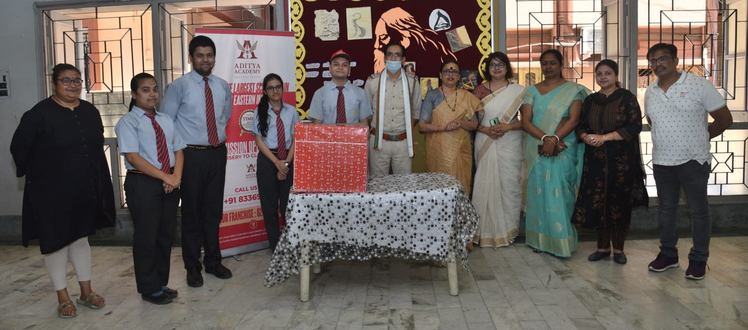 Aditya Academy Secondary donates electronic items to Kamardanga Police Station