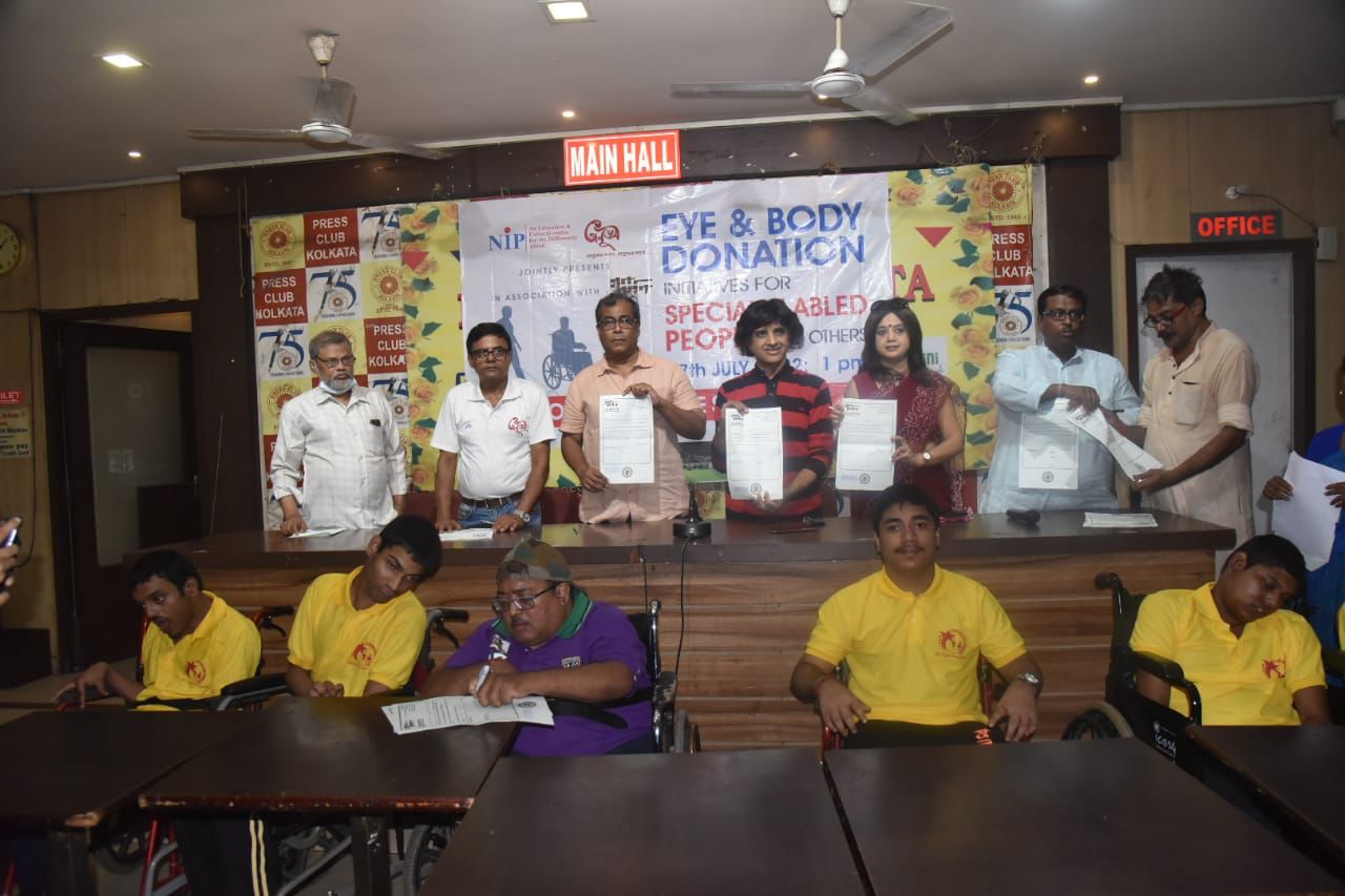 Eye and Body Donation Programme Venerated By Visually Impaired, Specially-Abled  organised by NIP NGO along with Anubhav – A social organisation in association with Ganadarpan