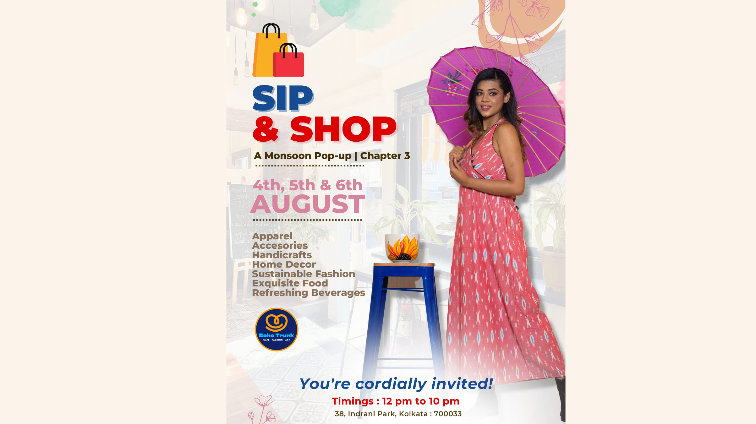 🛍️Shop until you drop at the ☕Boho Trunk Cafe & Store’s Sip & Shop Monsoon Pop-Up, Chapter 3