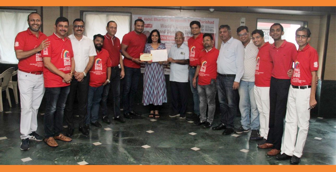 More than 35 camps organised by South Kolkata wing of Terapanth  Yuvak Parishad for World’s Largest Blood Donation Drive